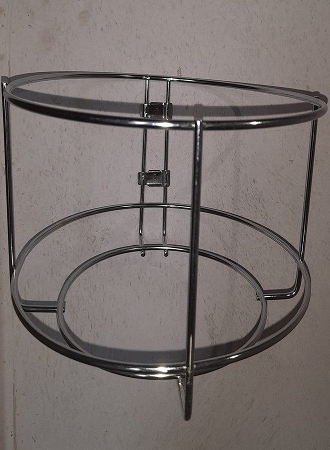 SAKAR Sales Dustbin Holder | Bin Stand for Modular Kitchen | Garbage Bin Rack | High Grade Stainless Steel Stand for Dustbin | Modular Kitchen Fixture Dia 10 Inch - Image 1