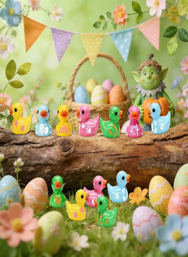 AWEELON100Pcs Mini Easter Resin Ducks Bulk Tiny Duck Figurines Multicolor Mini Ducks Miniature for Garden Landscape Dollhouse Ornament for Easter Day Birthday Ornaments（4 Color） - Image 5