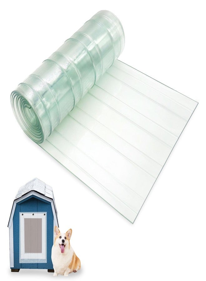 TiciKim 7.1 in x 5.2 ft Dog Door Replacement Flaps Doggie Door Replacement Strips Safe Plastic Strip for DIY Dog Door or Cat Door, Easy to Cut & Install, Thermal Insulation, Clear - Image 1