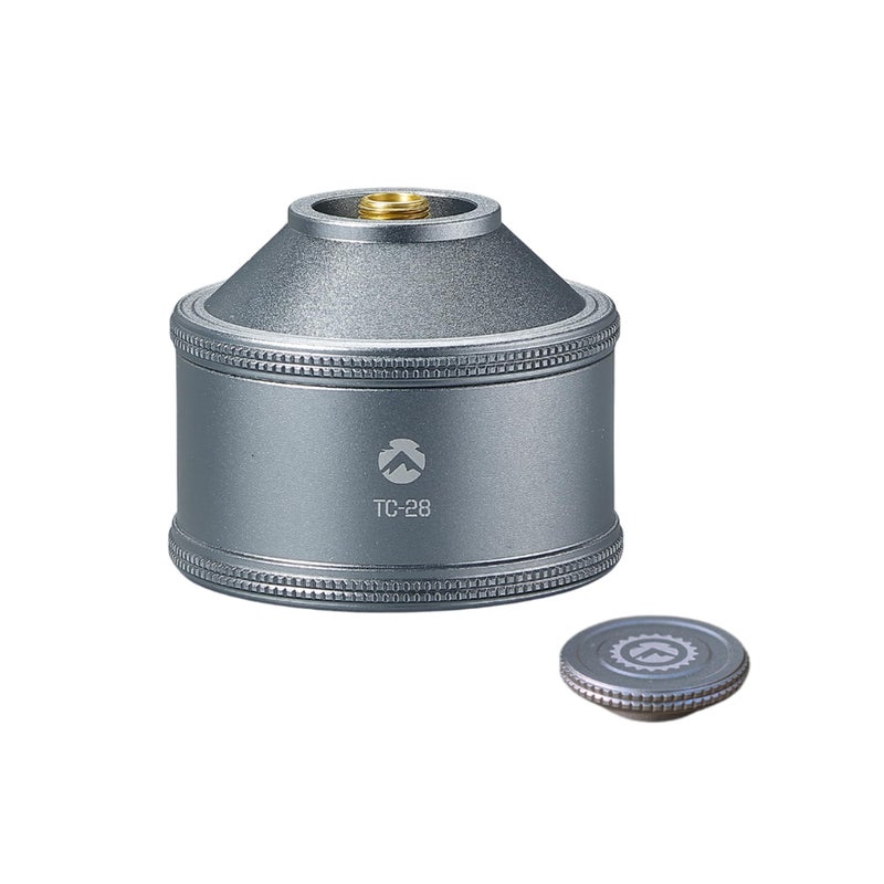 camping moon camping moon TC-28 Empty Refillable Cartridge for Backpack with EN417 Lindal Valve Silver 35g  - Image 1