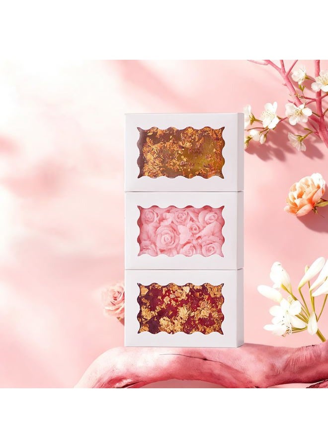 JCXGRVC 40PCS 3.5"x2.36"x1.2" Elegant White Soap Boxes with window, Homemade Soap Packaging Gift Boxes, Small Bakery Boxes for Macarons, Cookies & Candies, Wedding & Birthday Party Favors - Image 4