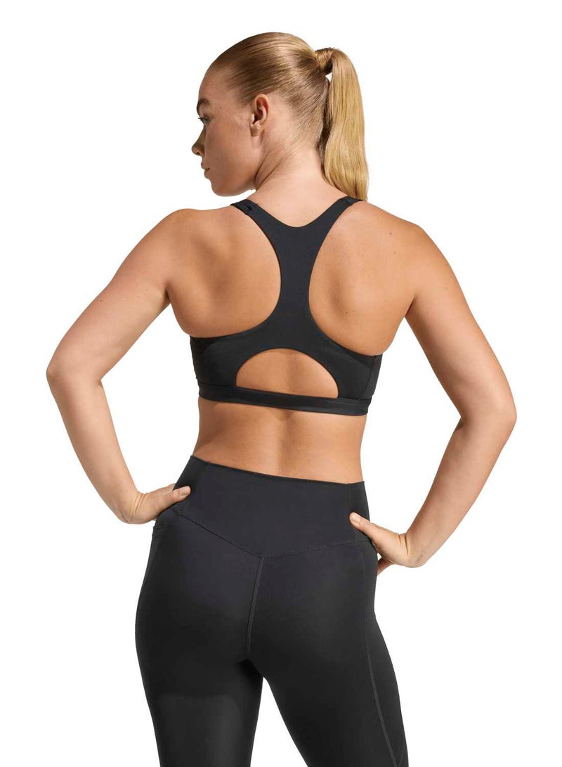 Adidas Optimé Essentials Workout Zip-Front Medium Support Bra - Image 2