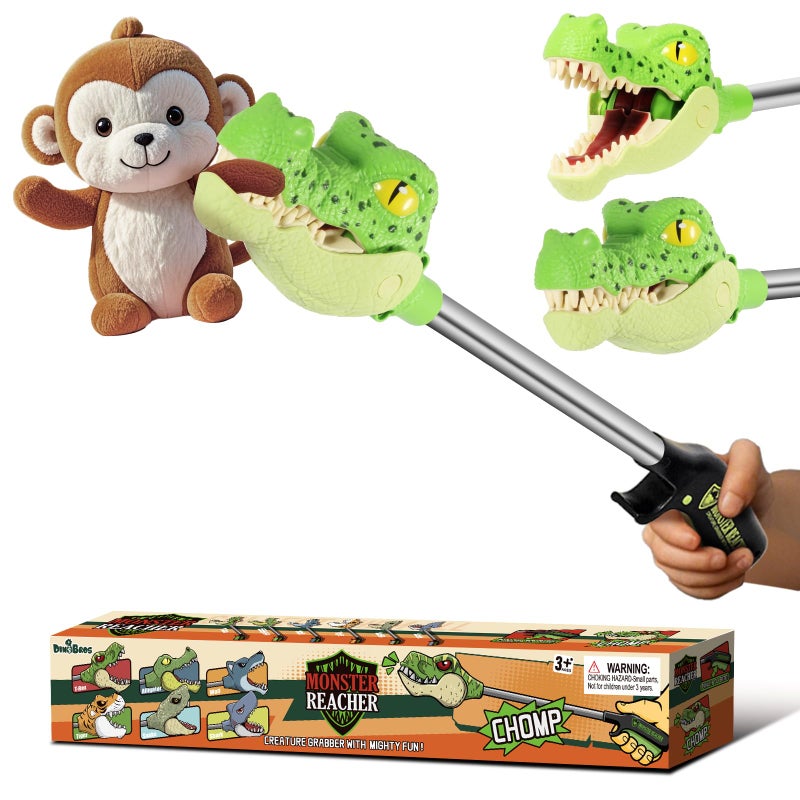 DINOBROS Alligator Pincher Toys for Age 3 Animal Grabber Toy Claw Crocodile Snapper Chomper Robot Hand Monster Reacher - Image 3
