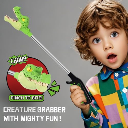 DINOBROS Alligator Pincher Toys for Age 3 Animal Grabber Toy Claw Crocodile Snapper Chomper Robot Hand Monster Reacher - Image 5