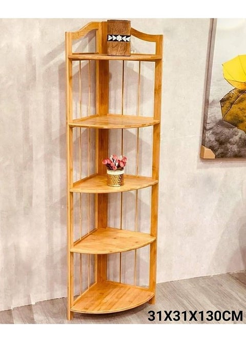 Wooden triangle corner shelf for storage, suitable for all places in the house, 1 piece.