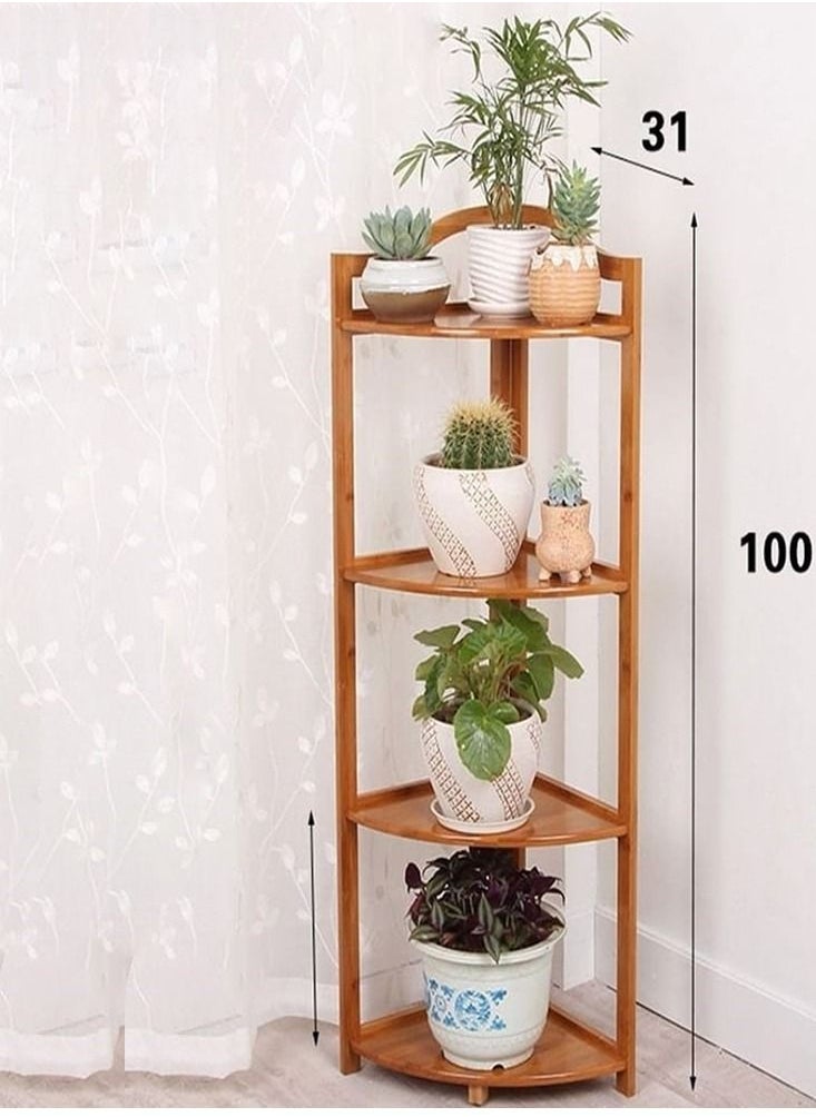 Wooden triangle corner shelf for storage, suitable for all places in the house, 1 piece.