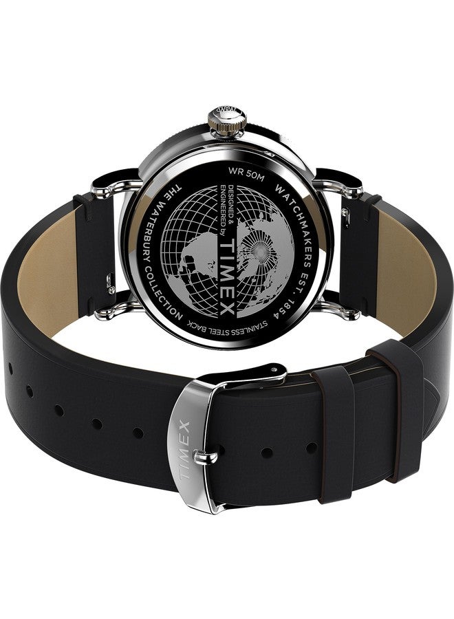Timex Men's Analog Quartz Watch with Leather Strap TW2W20200 - Image 4