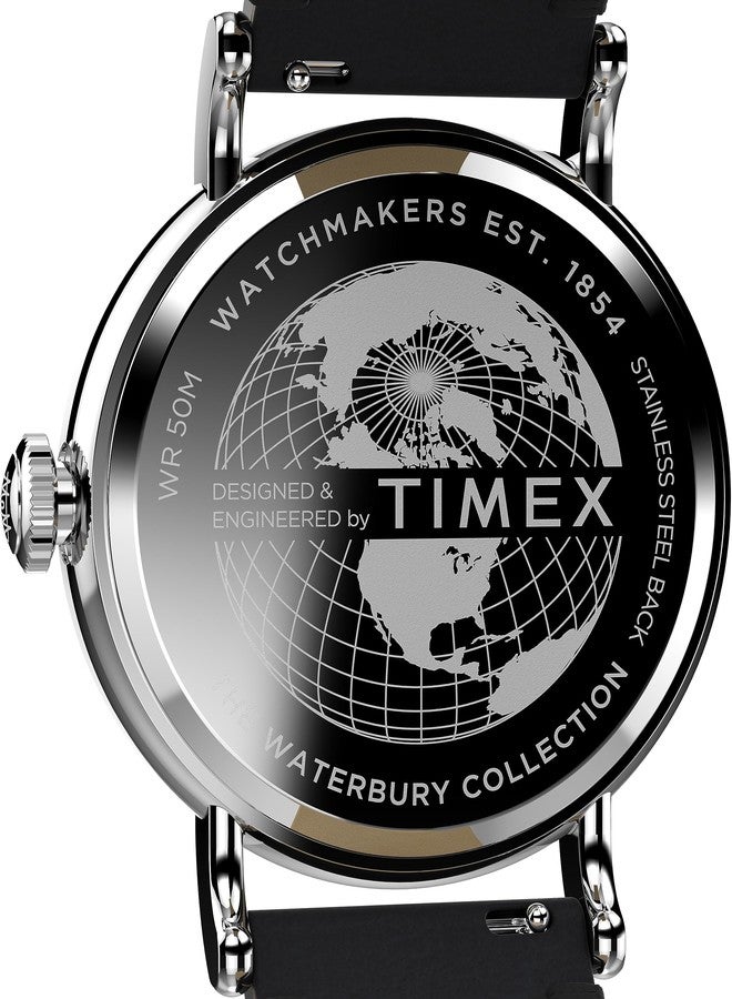 Timex Men's Analog Quartz Watch with Leather Strap TW2W20200 - Image 5