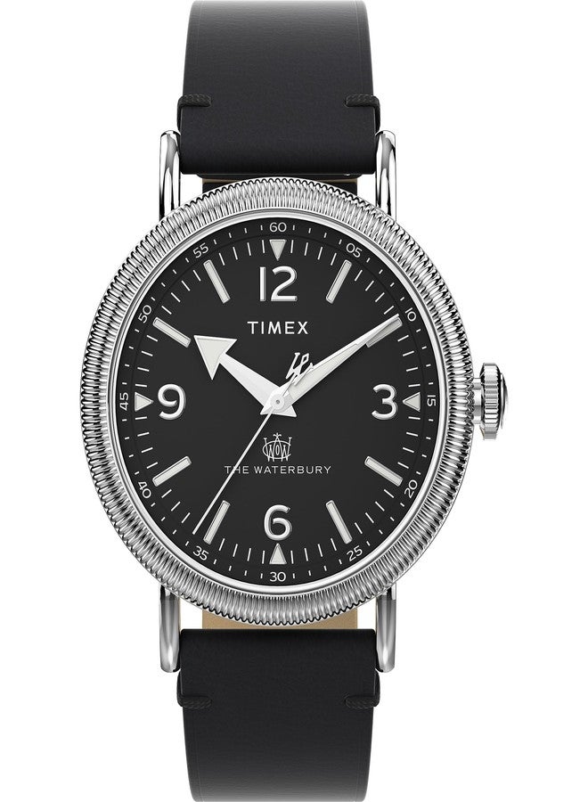 Timex Men's Analog Quartz Watch with Leather Strap TW2W20200 - Image 1