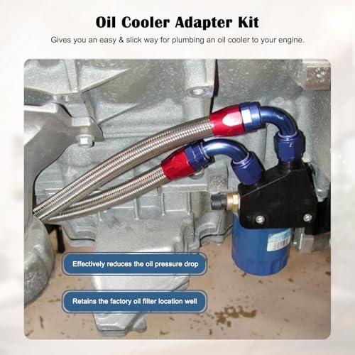 Bonbo Engine Oil Cooler Adapter Kit - Suitable for GM LS LS1 LS2 LS3 LS6 LS7 LS9 2005-2019 Corvette (5-Pack) - Image 3
