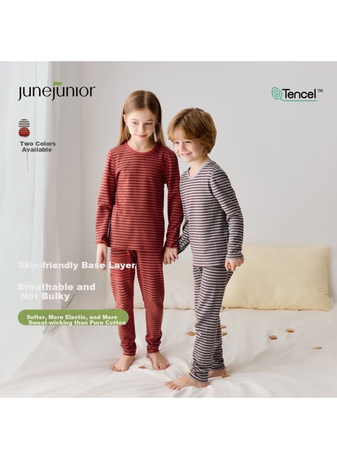 Junejunior , Children's Home Wear Set, Spring And Autumn, Boys And Girls Modal Underwear, Air Conditioning Clothing - Image 1