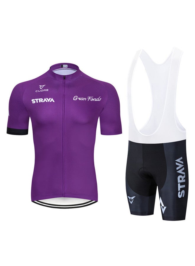 Strav Tour De France Short-sleeved Suit Men's And Women's Summer Breathable Road Mountain Bike Suit