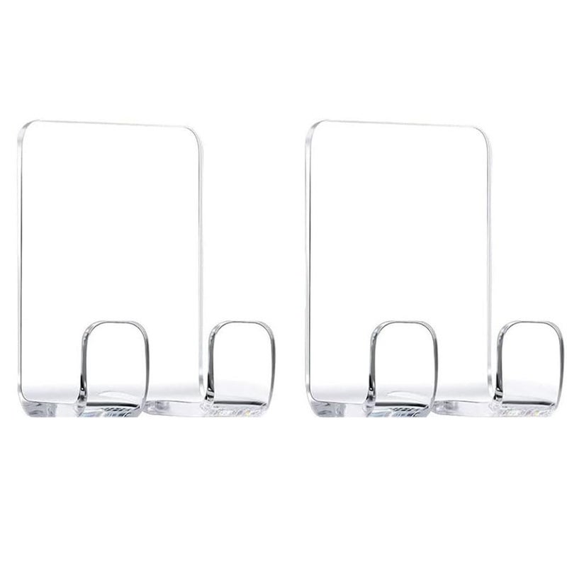 JWCE Razor Holder Hooks Shower Hook with Acrylic Adhesive for Razor Bathroom Kitchen Organizer for Razor Plug Towelrazor Hooks Acrylic Razor holder2pcs