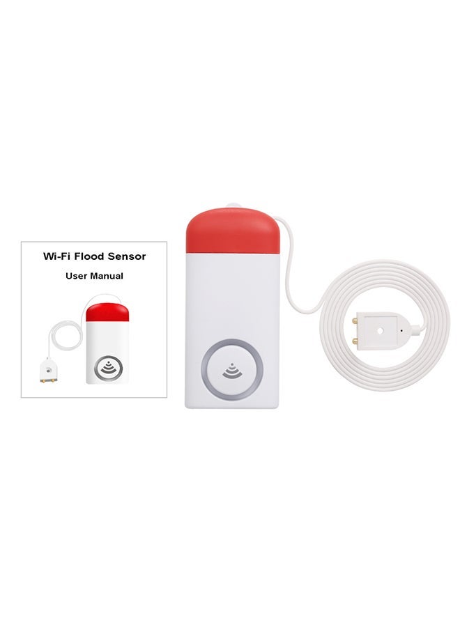 NIBEMINENT Wireless Water Leak Alarm Sensor White & Red 0.068kg - Image 3