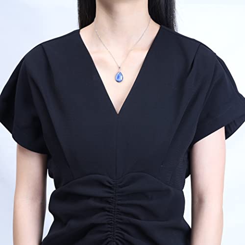 GAVU Womens Kyanite Necklace Teardrop Crystal Necklace for Women - Image 3