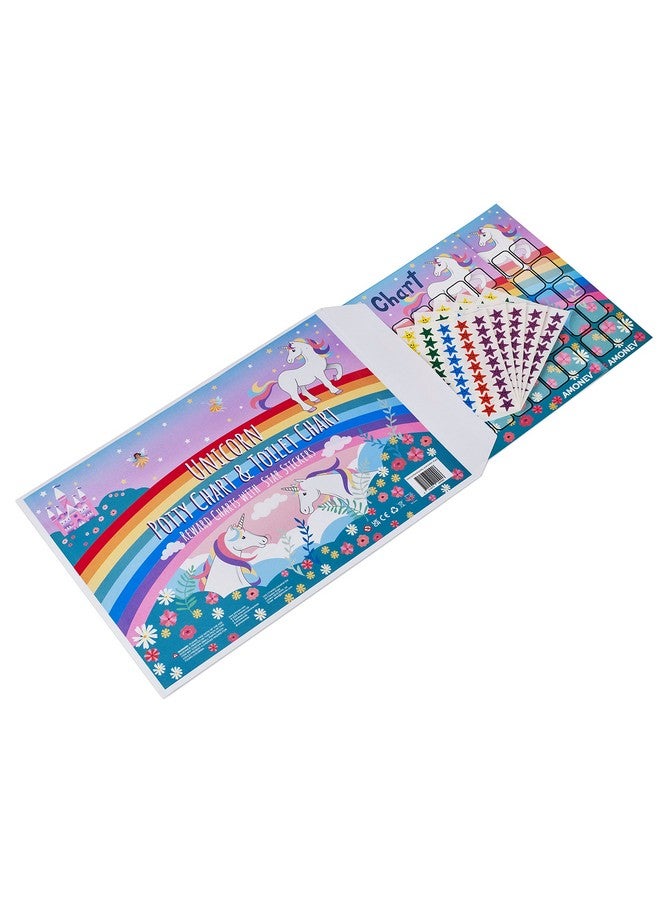 Amonev Unicorn Toilet Training Reward chart and Potty Training reward chart for boys and girls Toddlers Twin Pack with 225 star stickers included - Image 4