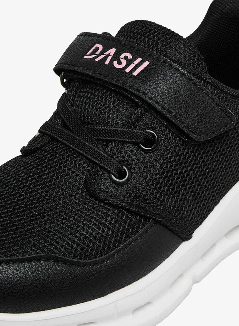 Dash Black Girls Hook & Loop School Sneakers for Women | Best Price UAE