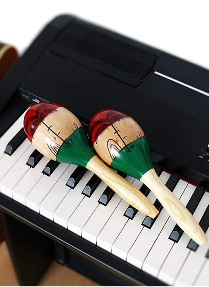 Mike Music Maracas, 2psc 25cm/10inch Large Wood Rumba Shakers Set,Latin Hand Percussion with Full, Bright Vibrant Sound Musical Instrument, Stimulating Salsa Rhythm for Party Favors, Kids, Adults  - Image 4