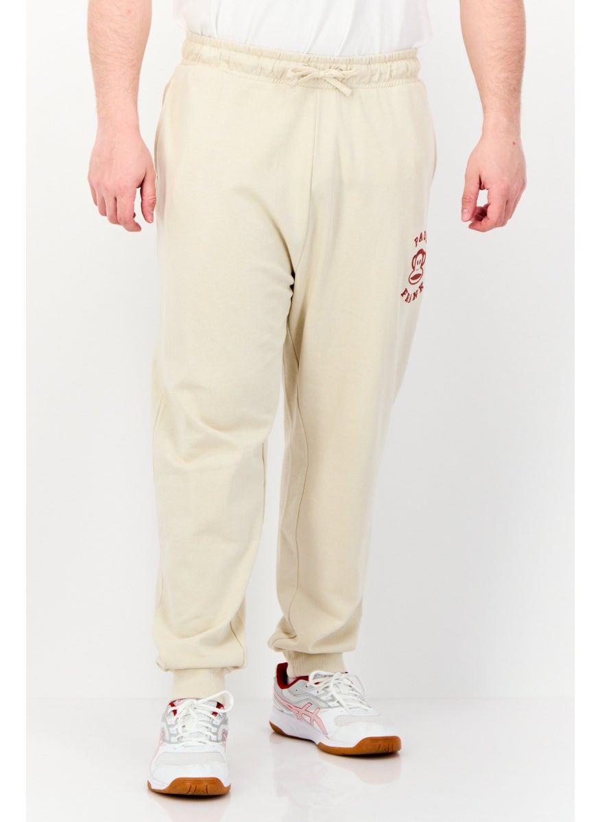 Paul Frank Men Regular Fit Graphic Print Sweatpants, Beige  - Image 1