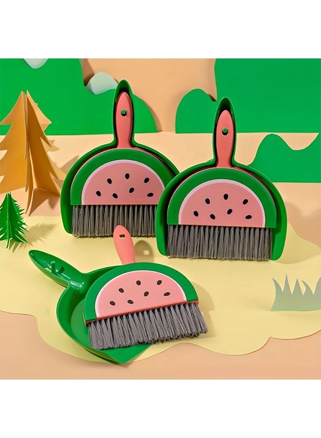 HOMESTAR 1 Set Colorful Mini Mop and Dustpan Set - Kid-Friendly, Compact for Desk & Table Cleaning - Ideal for Bedroom, Bathroom, Kitchen, Living Room - Fun Fruit Design (1 Mop + 1 Dustpan) - Image 2