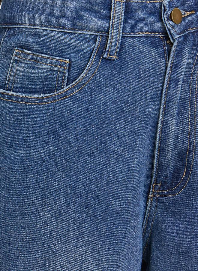 Styli Mid Wash Wide Leg Jeans - Image 3