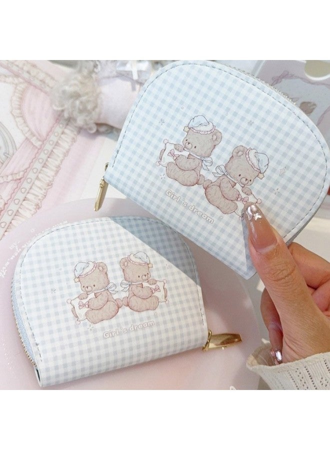Girl's Dream Original Good Night Rabbit Bear Wallet Cute Anti-degaussing Multi-card Slot Short Girly Heart Card Holder Mini Portable