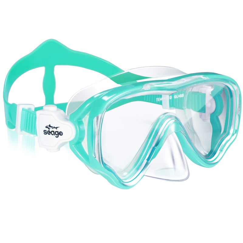 Seago Swim Mask Swimming Goggles for Kids Boys Girls Toddlers Youth 5-15 Anti-Fog 180Â° Clear Goggles No Leak Waterproof Kids Pool Underwater Open Water Swim Goggles with Nose Cover Swimming Equipment - Image 1