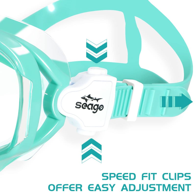 Seago Swim Mask Swimming Goggles for Kids Boys Girls Toddlers Youth 5-15 Anti-Fog 180Â° Clear Goggles No Leak Waterproof Kids Pool Underwater Open Water Swim Goggles with Nose Cover Swimming Equipment - Image 5