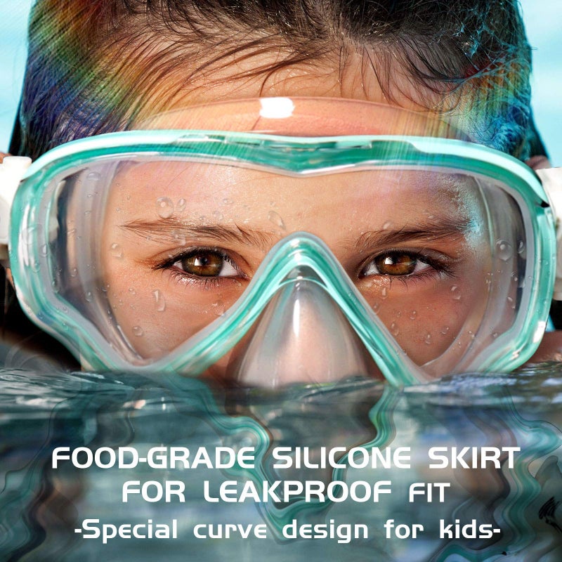 Seago Swim Mask Swimming Goggles for Kids Boys Girls Toddlers Youth 5-15 Anti-Fog 180Â° Clear Goggles No Leak Waterproof Kids Pool Underwater Open Water Swim Goggles with Nose Cover Swimming Equipment - Image 3