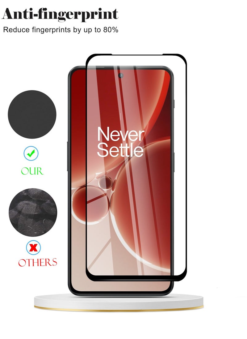 Techie - Full Cover 10H Hardness HD Tempered Glass Screen Protector for OnePlus Nord 3 / OnePlus Ace 2v - Anti-Scratch, Anti-Fingerprint, and Bubbles Free Technology - Image 1