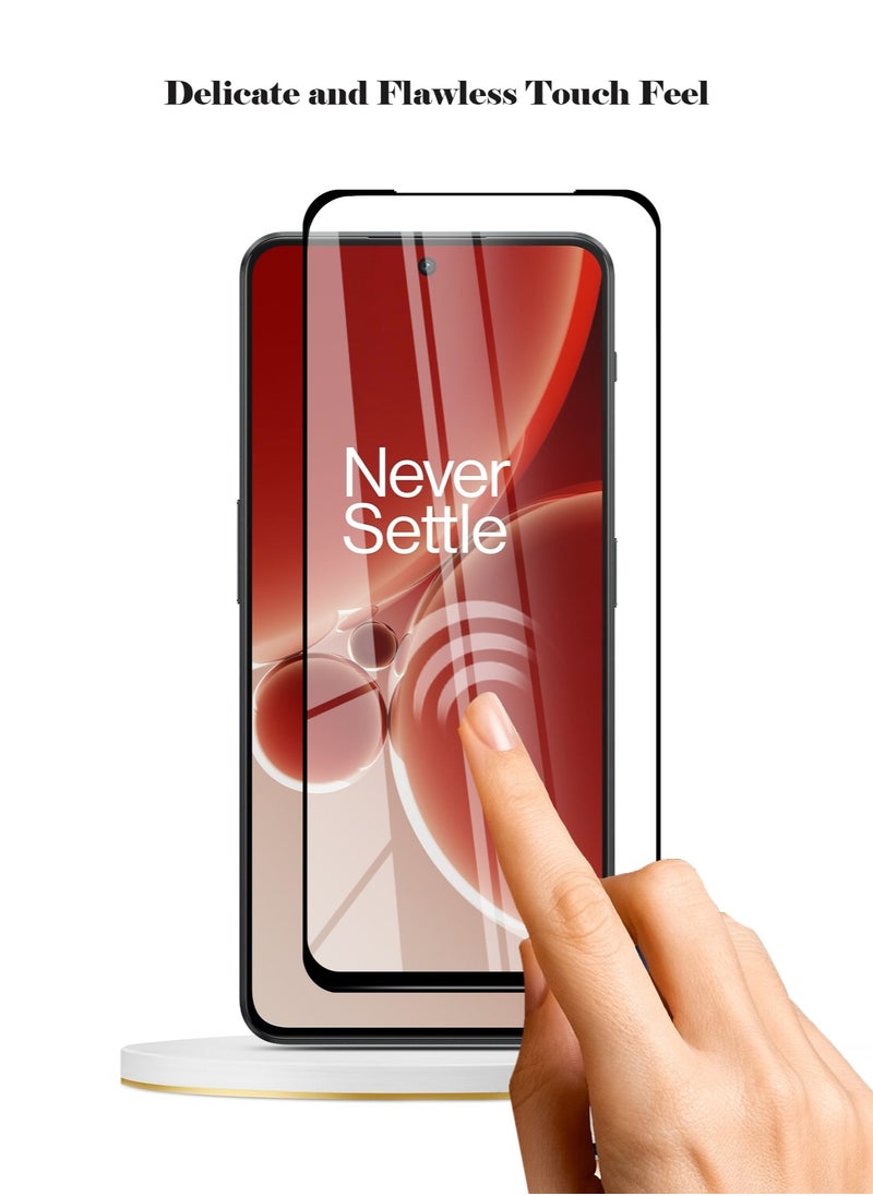 Techie - Full Cover 10H Hardness HD Tempered Glass Screen Protector for OnePlus Nord 3 / OnePlus Ace 2v - Anti-Scratch, Anti-Fingerprint, and Bubbles Free Technology - Image 1