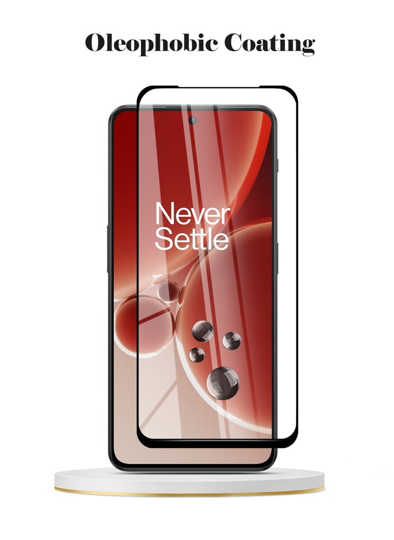 Techie - Full Cover 10H Hardness HD Tempered Glass Screen Protector for OnePlus Nord 3 / OnePlus Ace 2v - Anti-Scratch, Anti-Fingerprint, and Bubbles Free Technology - Image 1