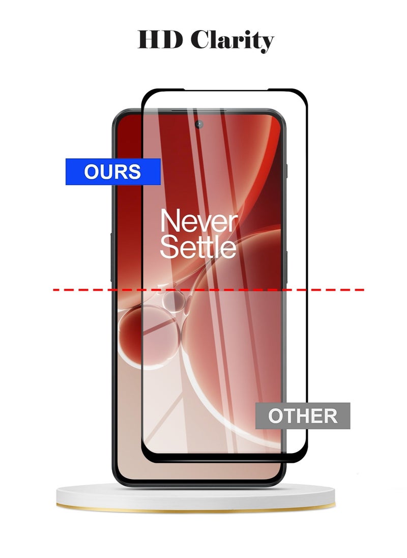 Techie - Full Cover 10H Hardness HD Tempered Glass Screen Protector for OnePlus Nord 3 / OnePlus Ace 2v - Anti-Scratch, Anti-Fingerprint, and Bubbles Free Technology - Image 1