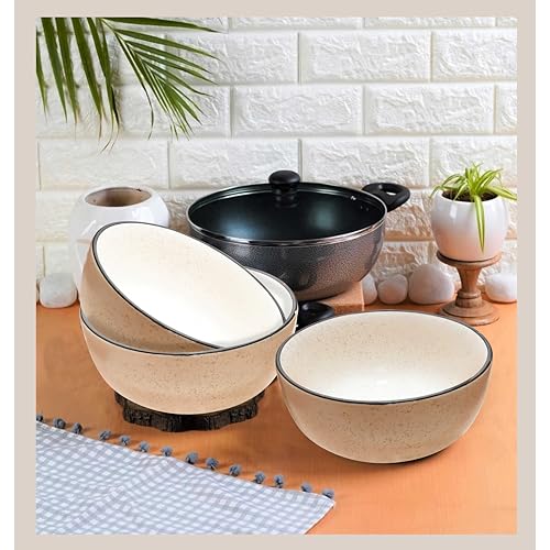 Pure Source India Ceramic Dotted Serving Bowl (White, 150ml) - 2 Piece - Image 4