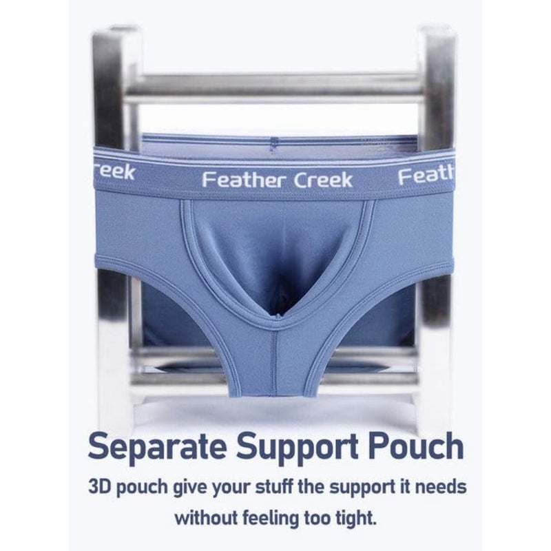 Mens Pouch Underwear Men's Separate Big Pouch Comfy Briefs Comfy Mid-Rise Pouch Bikini Brief Boxer Briefs - Image 5
