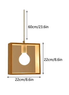 LOOPITYS Creative geometric wooden pendant light, adjustable in height, suitable for decorating living rooms, bedrooms, kitchens, dining rooms, and entrance halls (including light bulbs, with E27 screw heads)  - Image 4
