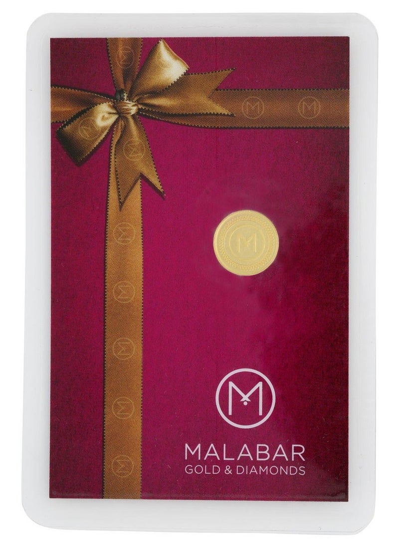 Malabar Gold and Diamonds عملة ذهبية مزهرة بعيار 22 قيراط 916 نقاء 1 جرام - Image 3