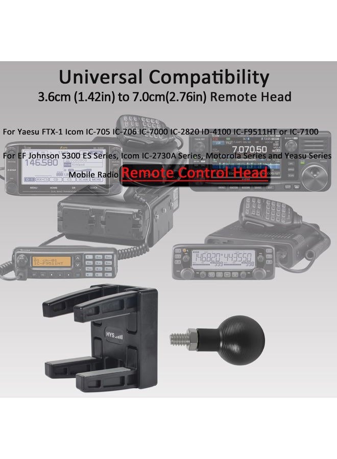 HYS Heavy Duty HF/VHF/UHF All Mode Portable QRP Transceiver Holder Mount with 1" Ball for Icom IC-705 MBA-2 MBA-5 -100 Kenwood DFK-3D Yaesu Motorola Midland Remote Head kit FM Radio - Image 3