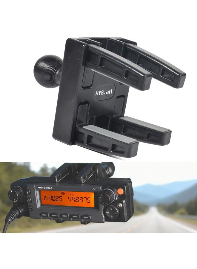 HYS Heavy Duty HF/VHF/UHF All Mode Portable QRP Transceiver Holder Mount with 1" Ball for Icom IC-705 MBA-2 MBA-5 -100 Kenwood DFK-3D Yaesu Motorola Midland Remote Head kit FM Radio - Image 1