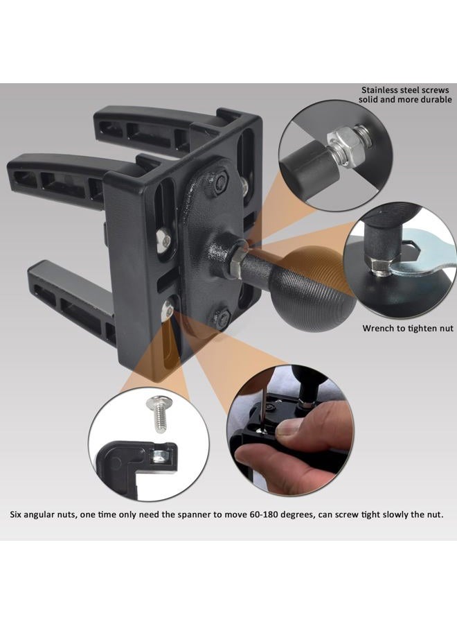 HYS Heavy Duty HF/VHF/UHF All Mode Portable QRP Transceiver Holder Mount with 1" Ball for Icom IC-705 MBA-2 MBA-5 -100 Kenwood DFK-3D Yaesu Motorola Midland Remote Head kit FM Radio - Image 4