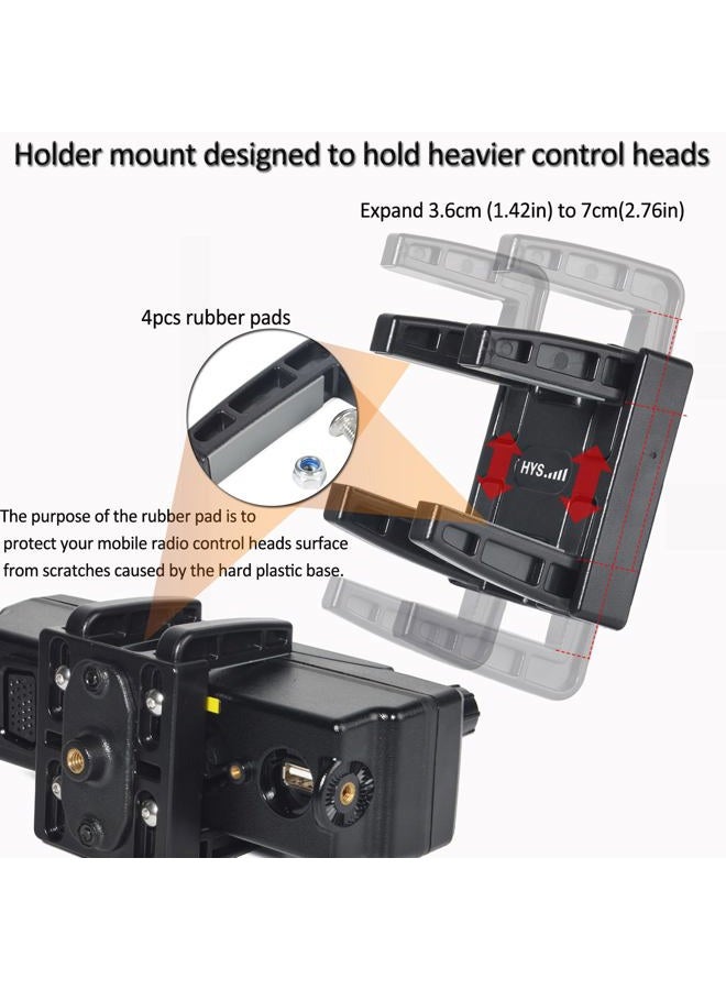HYS Heavy Duty HF/VHF/UHF All Mode Portable QRP Transceiver Holder Mount with 1" Ball for Icom IC-705 MBA-2 MBA-5 -100 Kenwood DFK-3D Yaesu Motorola Midland Remote Head kit FM Radio - Image 2