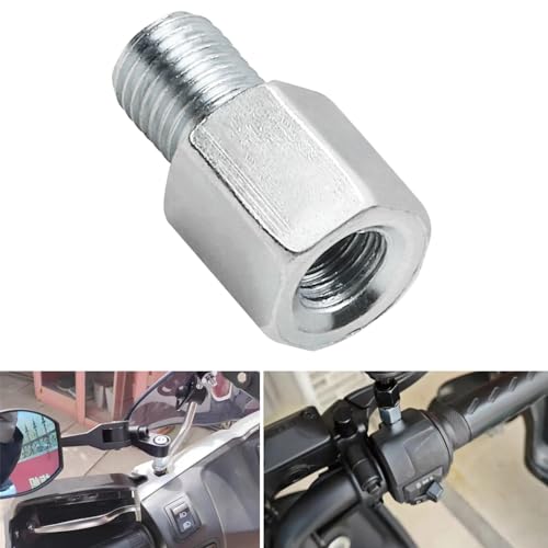 FLYPIG Universal Motorcycle rear Mirror Adapters Thread - M10 Male to M8 Female clockwise threaded for Motorcycle ATV Scooter Pit Dirt-Bike Mini-Bike (Pack of 2) - Image 3