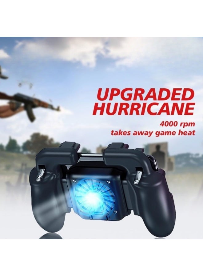 REBENUO Mobile Game Controller with Cooling Fan, Phone Game Controller with Triggers Joystick for PUBG/Call of Duty/Fortnite, Phone Gaming Grip Gamepad for 4.7-7" Android iOS Phone - Image 2