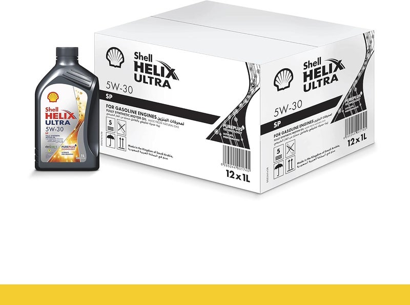 Shell Helix Ultra SP 5W30 Fully Synthetic Motor Oil - Carton (12 x 1 liter) - Dexos1 Gen3 certified - Image 1