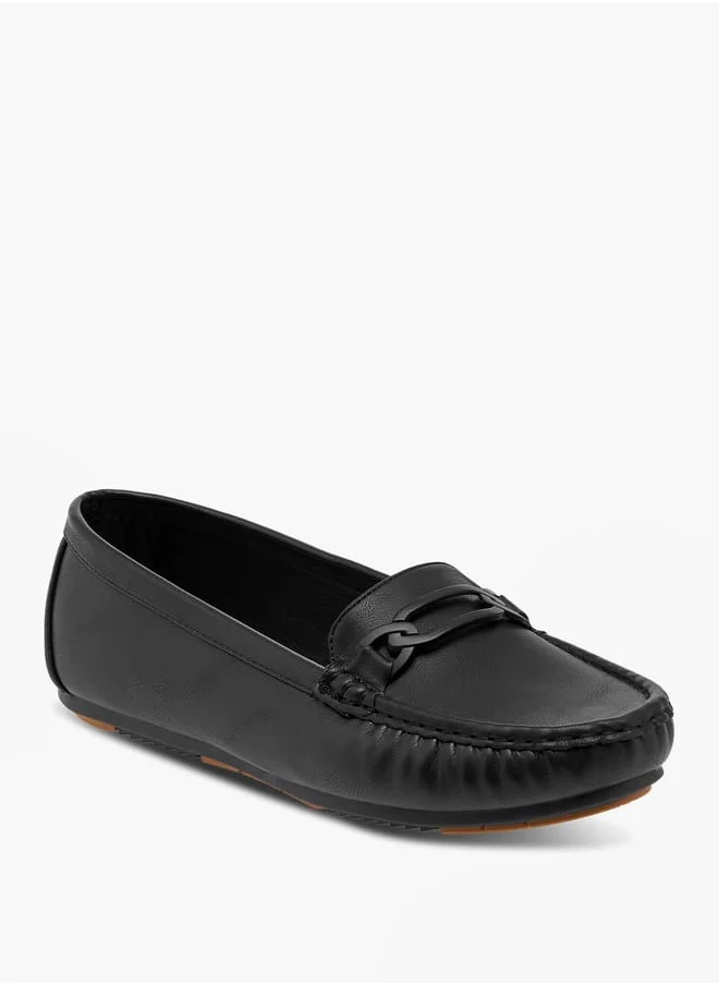 لو كونفورت Women Metal Accent Slip-On Loafers