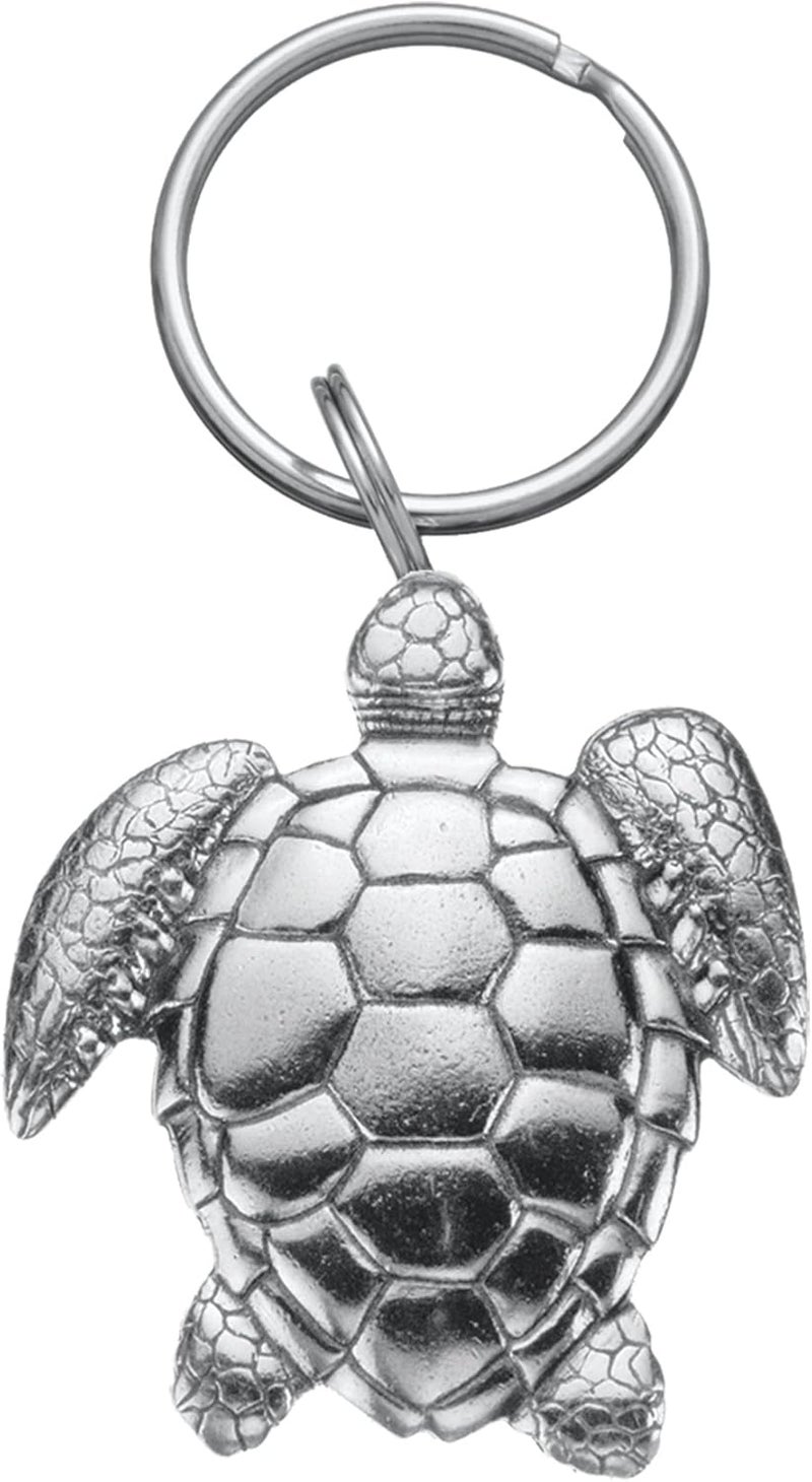 DANFORTH Sea Turtle Keyring - Handcrafted Pewter Key Fob - 2 Inches - Made in USA - Image 3