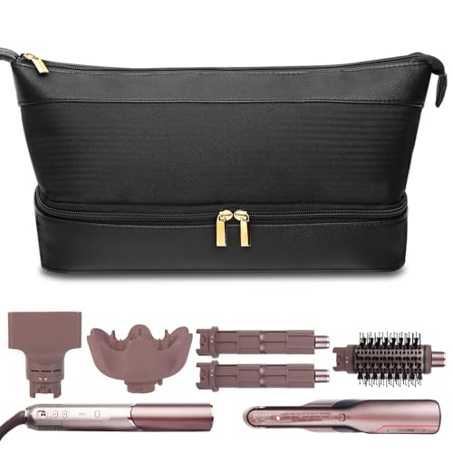 GENCAM Flexfusion Carrying Case for Shark, Travel Case for Shark Glam Ceramic/FlexFusion Hair Straightener, Travel Bag for Shark Flexfusion Air Ceramic HD641S/HD642S /HD6052S(Black) - Image 1