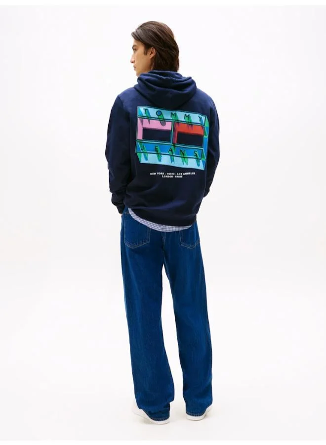 تومي جينز Back Graphic Terry Hoody