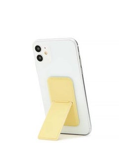HANDL Solid Mobile Stand Phone Grip / Pairs with Any Smart Phone / Multi-functional Kickstand / Compatible with Wireless Charging / Phone grip and Stand - Yellow  - Image 4