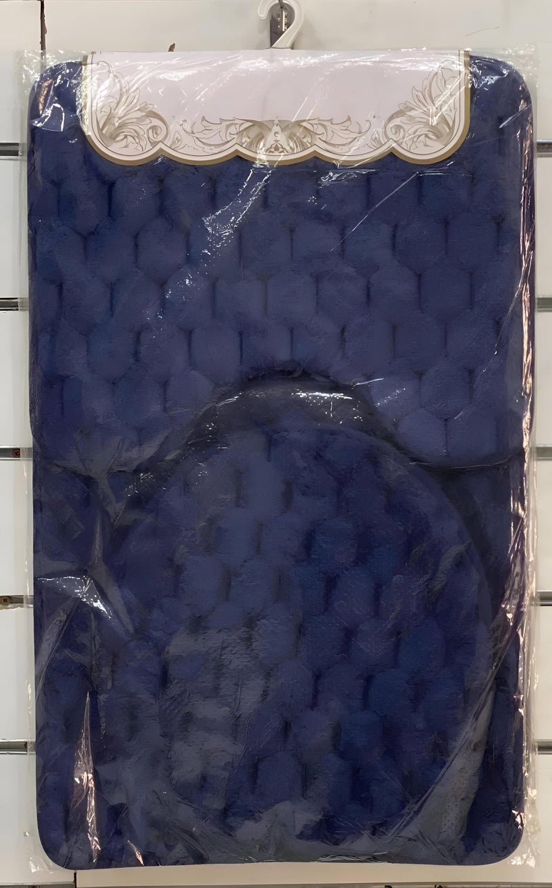 Chic Bathroom Rugs - Plush Velvet with Anti-slip Bottom, Comfortable and Stylish, Elevate Bathroom Style with 3 Piece Soft Mat Set (3) - Image 1